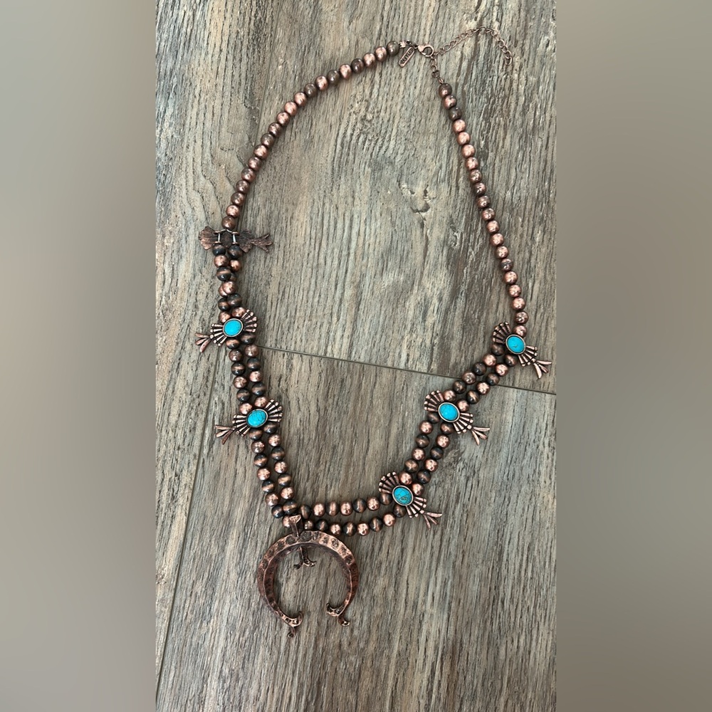 Copper and Turquoise Women's Necklace